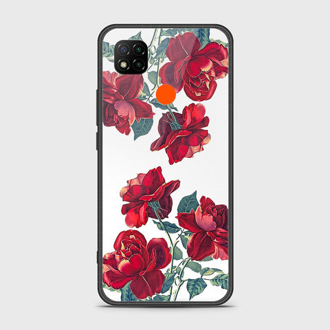 Xiaomi Redmi 9C Cover- Floral Series 2 - HQ Ultra Shine Premium Infinity Glass Soft Silicon Borders Case