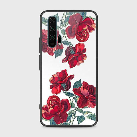 Honor 20 Pro Cover - Floral Series 2 - HQ Ultra Shine Premium Infinity Glass Soft Silicon Borders Case