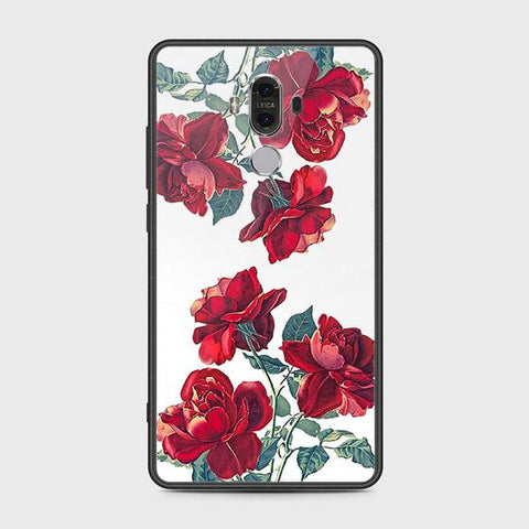 Huawei Mate 9 Cover - Floral Series 2 - HQ Ultra Shine Premium Infinity Glass Soft Silicon Borders Case