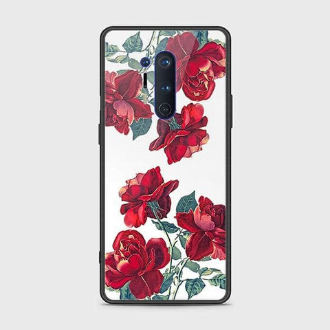 OnePlus 8 Pro Cover - Floral Series 2 - HQ Ultra Shine Premium Infinity Glass Soft Silicon Borders Case
