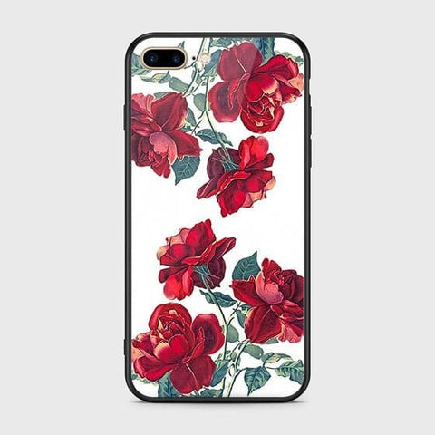 iPhone 7 Plus Cover - Floral Series 2 - HQ Ultra Shine Premium Infinity Glass Soft Silicon Borders Case