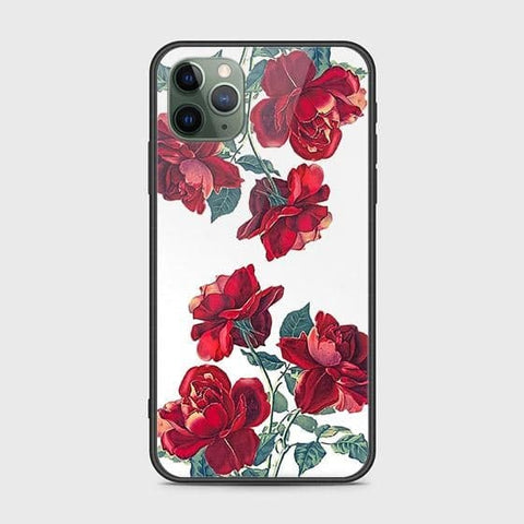 iPhone 11 Pro Cover - Floral Series 2 - HQ Ultra Shine Premium Infinity Glass Soft Silicon Borders Case