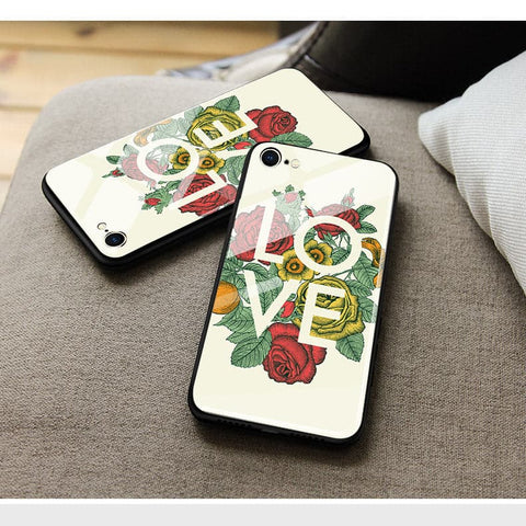 iPhone 8 Cover - Floral Series 2 - HQ Ultra Shine Premium Infinity Glass Soft Silicon Borders Casee