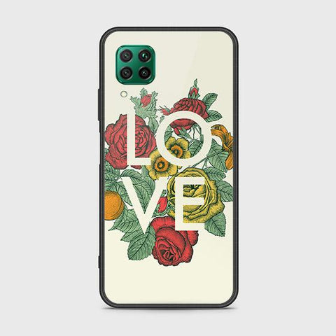 Huawei P40 Lite Cover - Floral Series 2 - HQ Ultra Shine Premium Infinity Glass Soft Silicon Borders Case