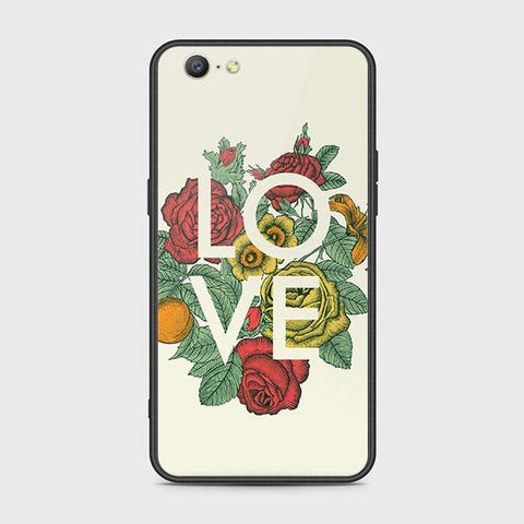 Oppo A39 Cover - Floral Series 2 - HQ Ultra Shine Premium Infinity Glass Soft Silicon Borders Case