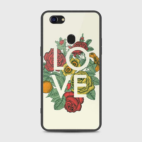 Oppo F5 Cover - Floral Series 2 - HQ Ultra Shine Premium Infinity Glass Soft Silicon Borders Case