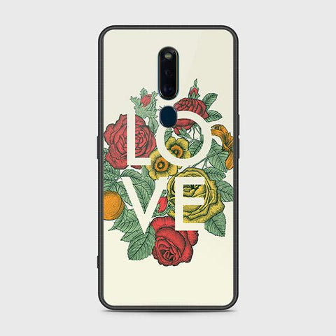 Oppo R19 Cover - Floral Series 2 - HQ Ultra Shine Premium Infinity Glass Soft Silicon Borders Case