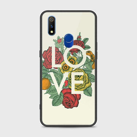 Realme 3 Pro Cover - Floral Series 2 - HQ Ultra Shine Premium Infinity Glass Soft Silicon Borders Case