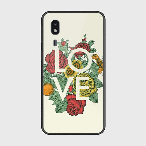 Samsung Galaxy A2 Core Cover - Floral Series 2 - HQ Ultra Shine Premium Infinity Glass Soft Silicon Borders Case