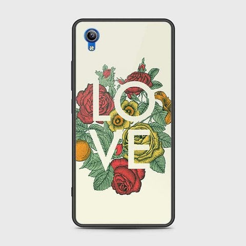 Vivo Y91C Cover - Floral Series 2 - HQ Ultra Shine Premium Infinity Glass Soft Silicon Borders Case