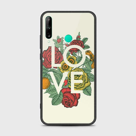 Huawei Y7P Cover - Floral Series 2 - HQ Ultra Shine Premium Infinity Glass Soft Silicon Borders Case