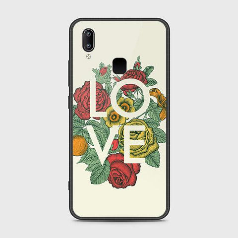 Vivo Y95 Cover - Floral Series 2 - HQ Ultra Shine Premium Infinity Glass Soft Silicon Borders Case