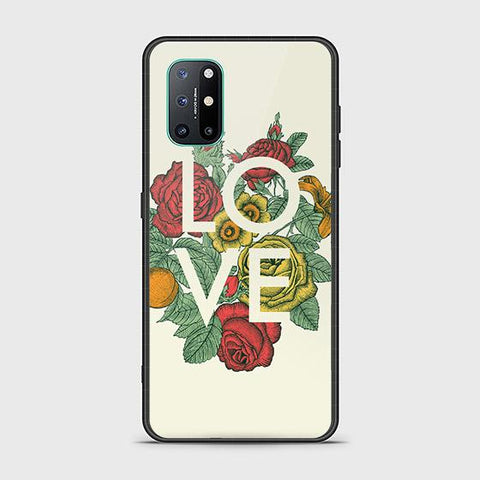 OnePlus 8T Cover - Floral Series 2 - HQ Ultra Shine Premium Infinity Glass Soft Silicon Borders Case