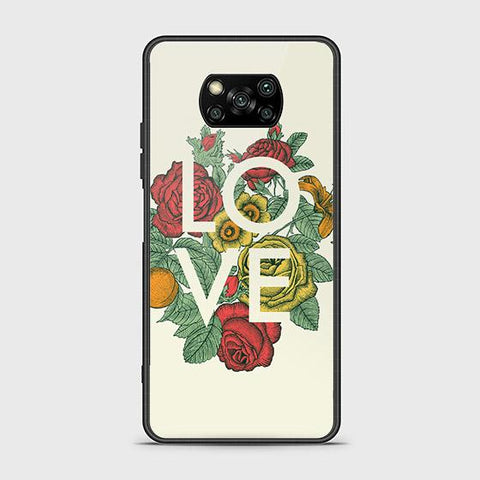 Xiaomi Poco X3 Pro Cover - Floral Series 2 - HQ Ultra Shine Premium Infinity Glass Soft Silicon Borders Case