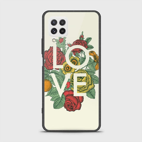 Samsung Galaxy M32 Cover- Floral Series 2 - HQ Ultra Shine Premium Infinity Glass Soft Silicon Borders Case