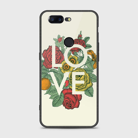 OnePlus 5T Cover- Floral Series 2 - HQ Ultra Shine Premium Infinity Glass Soft Silicon Borders Case