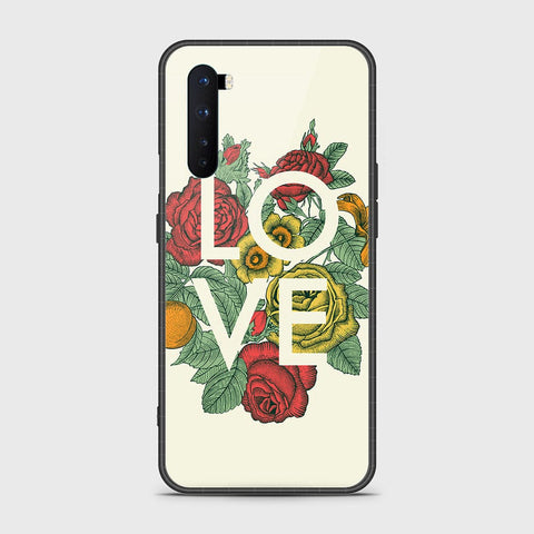 OnePlus Nord Cover- Floral Series 2 - HQ Ultra Shine Premium Infinity Glass Soft Silicon Borders Case