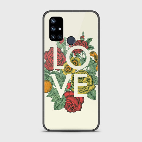 OnePlus Nord N10 5G Cover- Floral Series 2 - HQ Ultra Shine Premium Infinity Glass Soft Silicon Borders Case