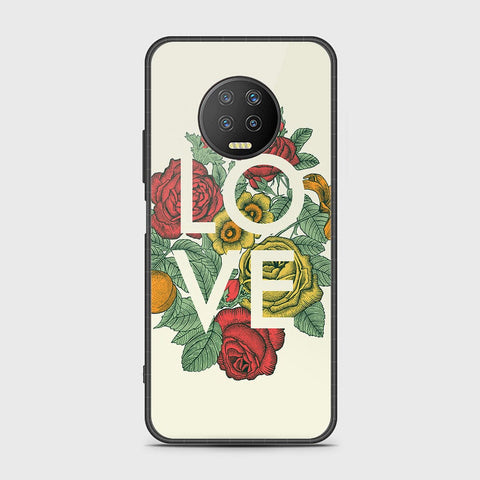 Infinix Note 7 Cover- Floral Series 2 - HQ Ultra Shine Premium Infinity Glass Soft Silicon Borders Case