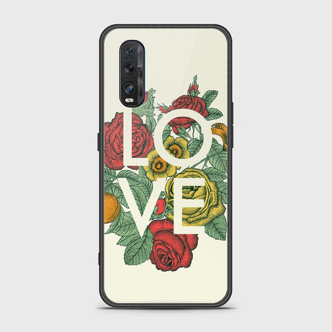 Oppo Find X2 Cover- Floral Series 2 - HQ Ultra Shine Premium Infinity Glass Soft Silicon Borders Case