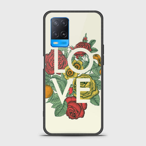 Oppo A54 4G Cover- Floral Series 2 - HQ Ultra Shine Premium Infinity Glass Soft Silicon Borders Case