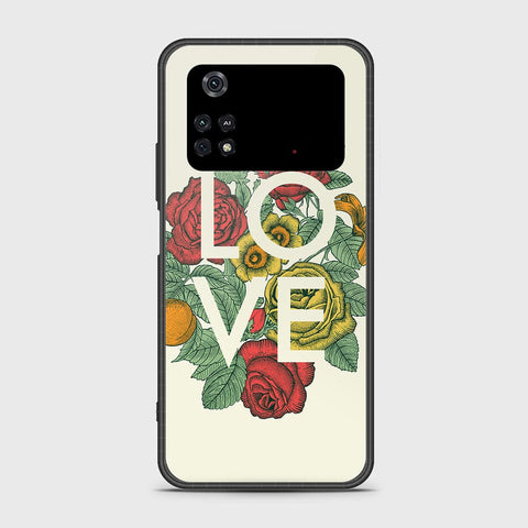 Xiaomi Poco M4 Pro 4G Cover- Floral Series 2 - HQ Ultra Shine Premium Infinity Glass Soft Silicon Borders Case