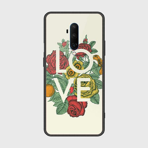 OnePlus 7T Pro Cover - Floral Series 2 - HQ Ultra Shine Premium Infinity Glass Soft Silicon Borders Case