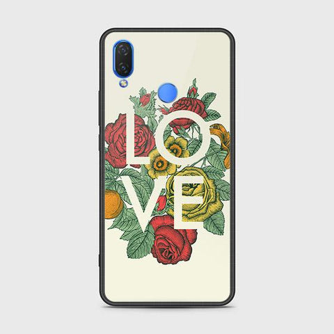 Huawei Y9 2019 Cover - Floral Series 2 - HQ Ultra Shine Premium Infinity Glass Soft Silicon Borders Case