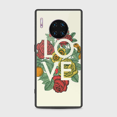 Huawei Mate 30 Pro Cover - Floral Series 2 - HQ Ultra Shine Premium Infinity Glass Soft Silicon Borders Case