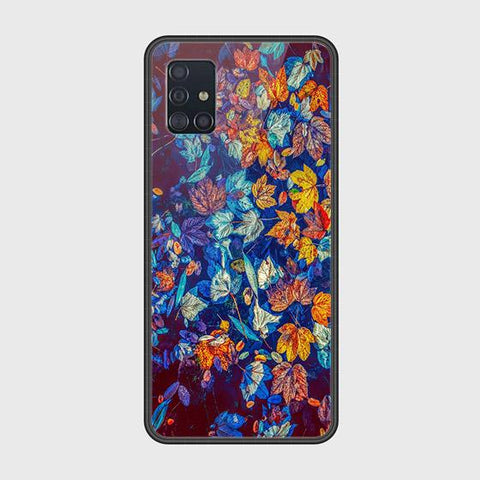 Samsung Galaxy A51 Cover - Floral Series 2 - HQ Ultra Shine Premium Infinity Glass Soft Silicon Borders Case
