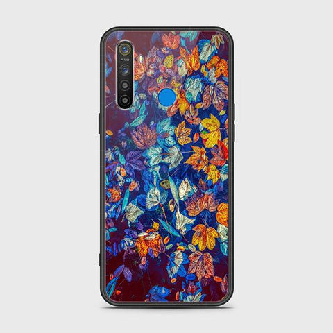 Realme 5i Cover - Floral Series 2 - HQ Ultra Shine Premium Infinity Glass Soft Silicon Borders Case