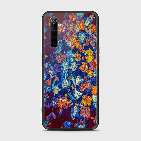 Realme 6 Cover - Floral Series 2 - HQ Ultra Shine Premium Infinity Glass Soft Silicon Borders Case