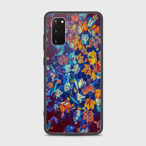 Samsung Galaxy S20 Cover - Floral Series 2 - HQ Ultra Shine Premium Infinity Glass Soft Silicon Borders Case