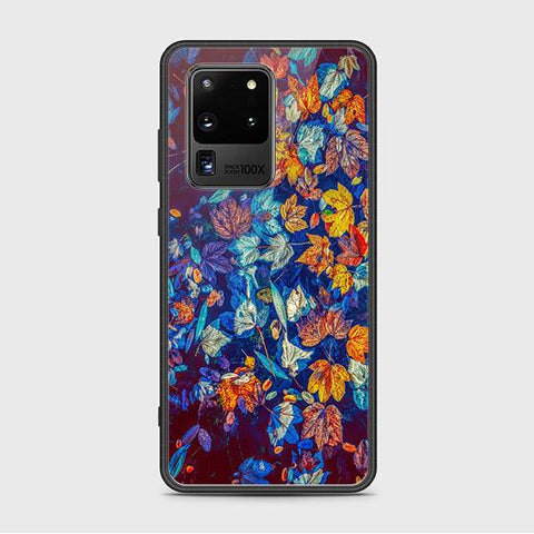 Samsung Galaxy S20 Ultra Cover - Floral Series 2 - HQ Ultra Shine Premium Infinity Glass Soft Silicon Borders Case