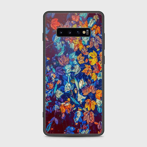 Samsung Galaxy S10 Plus Cover - Floral Series 2 - HQ Ultra Shine Premium Infinity Glass Soft Silicon Borders Case