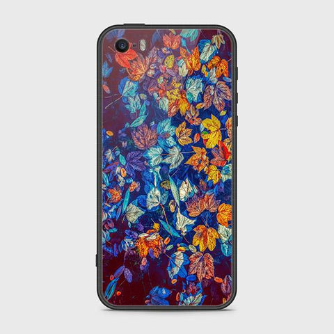 iPhone SE Cover - Floral Series 2 - HQ Ultra Shine Premium Infinity Glass Soft Silicon Borders Case