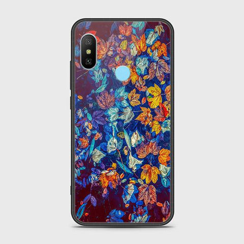 Xiaomi Redmi Note 6 Pro Cover - Floral Series 2 - HQ Ultra Shine Premium Infinity Glass Soft Silicon Borders Case