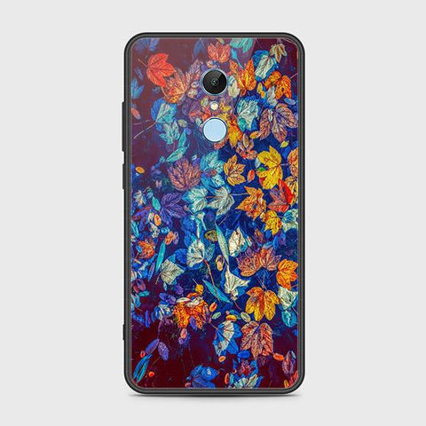 Xiaomi Redmi 5 Cover - Floral Series 2 - HQ Ultra Shine Premium Infinity Glass Soft Silicon Borders Case