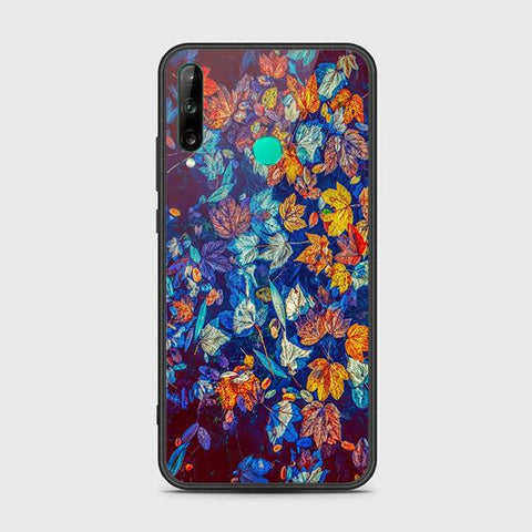 Huawei Y7P Cover - Floral Series 2 - HQ Ultra Shine Premium Infinity Glass Soft Silicon Borders Case