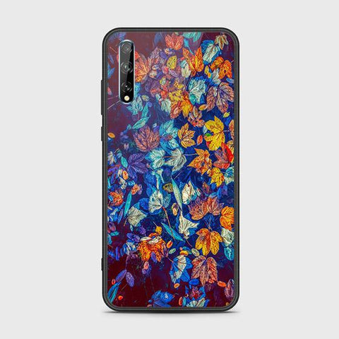 Huawei Y8p Cover - Floral Series 2 - HQ Ultra Shine Premium Infinity Glass Soft Silicon Borders Case