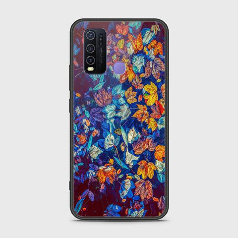 Vivo Y50 Cover - Floral Series 2 - HQ Ultra Shine Premium Infinity Glass Soft Silicon Borders Case