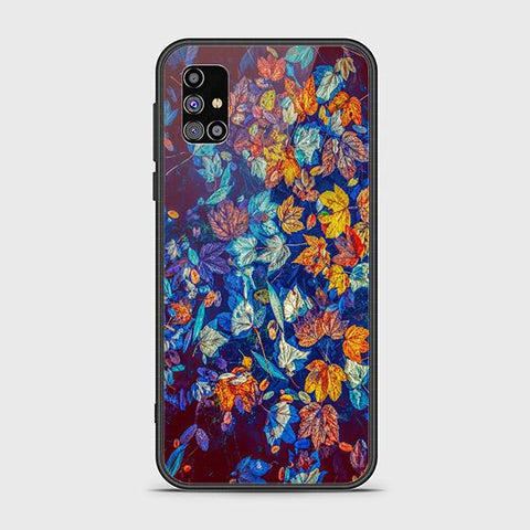 Samsung Galaxy A02s Cover - Floral Series 2 - HQ Ultra Shine Premium Infinity Glass Soft Silicon Borders Case