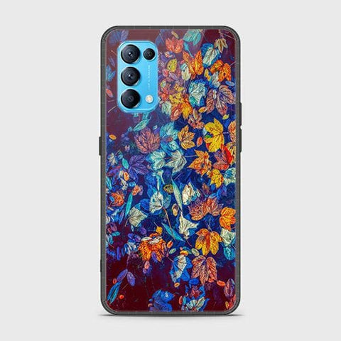 Oppo Reno 5 4G Cover - Floral Series 2 - HQ Ultra Shine Premium Infinity Glass Soft Silicon Borders Case