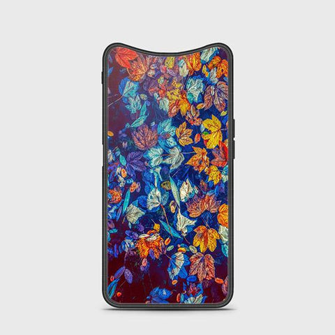 Oppo Find X Cover - Floral Series 2 - HQ Ultra Shine Premium Infinity Glass Soft Silicon Borders Case