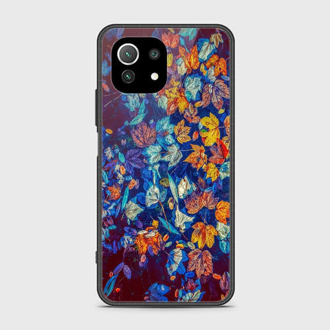 Xiaomi Mi 11 Lite Cover - Floral Series 2 - HQ Ultra Shine Premium Infinity Glass Soft Silicon Borders Case