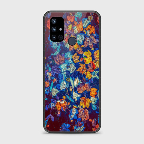 OnePlus Nord N10 5G Cover- Floral Series 2 - HQ Ultra Shine Premium Infinity Glass Soft Silicon Borders Case