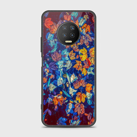 Infinix Note 7 Cover- Floral Series 2 - HQ Ultra Shine Premium Infinity Glass Soft Silicon Borders Case