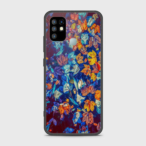Infinix Hot 10 Cover- Floral Series 2 - HQ Ultra Shine Premium Infinity Glass Soft Silicon Borders Case
