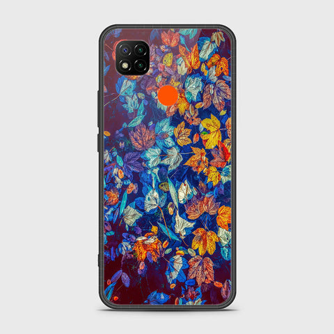 Xiaomi Redmi 9C Cover- Floral Series 2 - HQ Ultra Shine Premium Infinity Glass Soft Silicon Borders Case