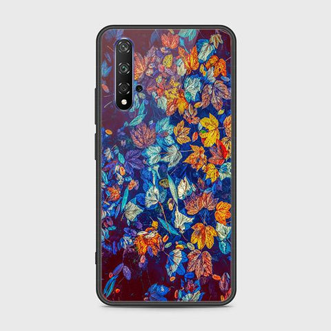 Honor 20 Cover - Floral Series 2 - HQ Ultra Shine Premium Infinity Glass Soft Silicon Borders Case